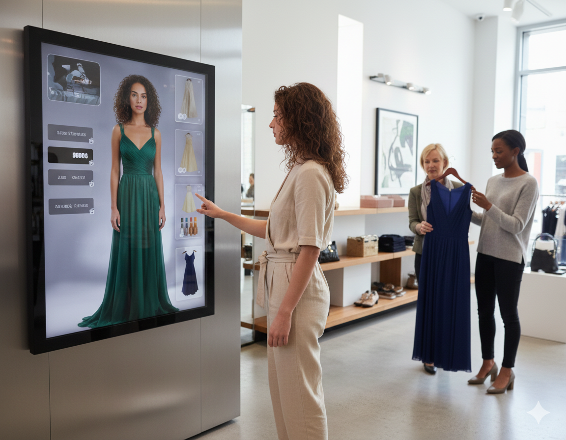 ARiqa Display at retail counter with shopper interaction